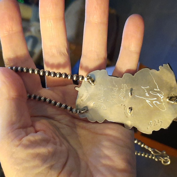 Sweetbird Studio Blue and Silver Lucky Dog Necklace - Picture 5 of 7